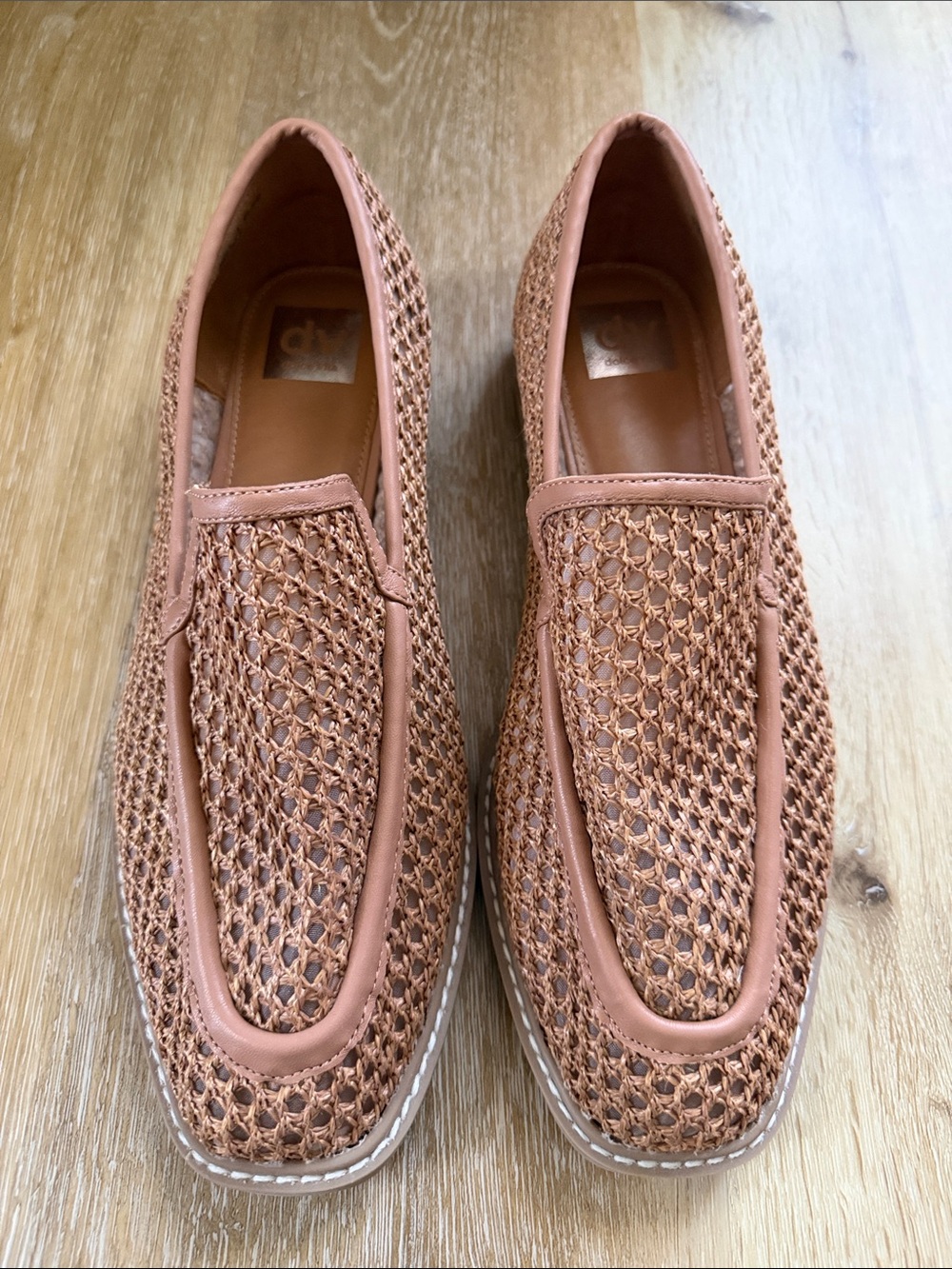 Dolce Vita Women's Woven Slip-On Loafers in Cognac